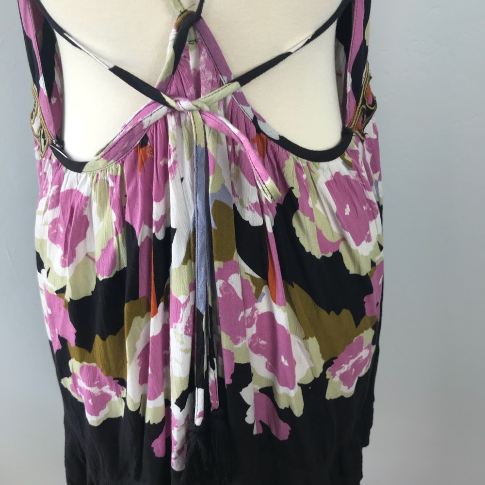 Free People Sweet Lucy Mini Dress Floral Coal NWT - Picture 8 of 8